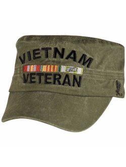 Vietnam Veteran Flat Top OD Green Low Profile Cap