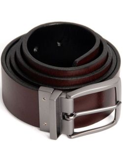 Logical Leather Reversible Men's Belt - Genuine Full Grain Leather Belts for Men