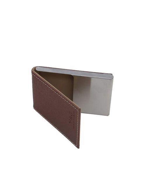 Y&G Men's Fashion Unisex Leather PU Business Card Holder with Magnetic