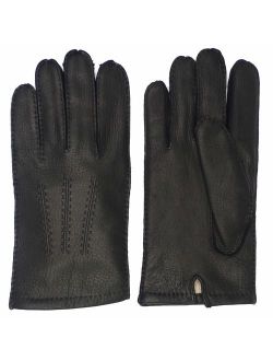 Luxury Soft Leather Gloves for Men - Sheep and Deer Skin Leather Men's Gloves Cashmere or Wool Lined Winter