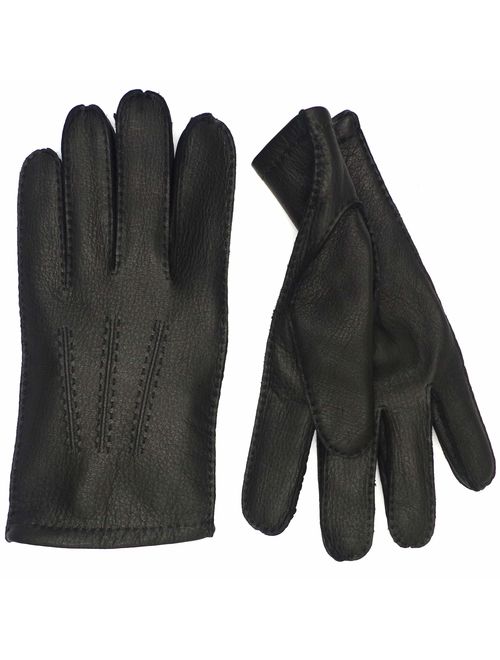 Luxury Soft Leather Gloves for Men - Sheep and Deer Skin Leather Men's Gloves Cashmere or Wool Lined Winter