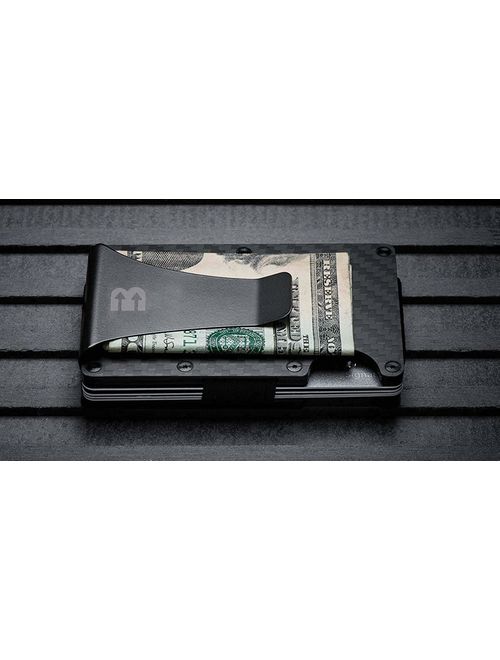 Carbon Fiber Money Clip Wallet - Minimalist Rfid Blocking Wallet