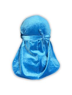 Snatched Flames Velvet Du-Rag-Premium Quality-Wave Cap Long Straps