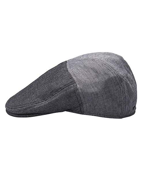 Dockers Men's Ivy Newsboy Hat, Ash, Small/Medium