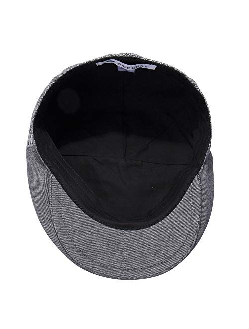 Dockers Men's Ivy Newsboy Hat, Ash, Small/Medium