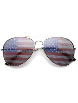 grinderPUNCH American Flag Aviator Sunglasses Glasses