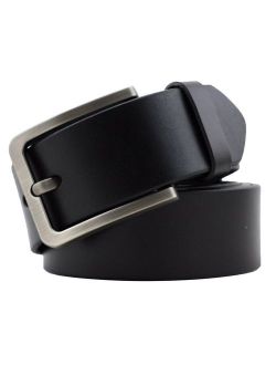 Kaleido Men Classic Dress Leather Belt Genuine Leather with Single Prong Buckle