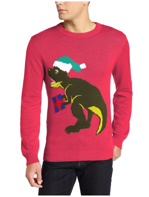 Alex Stevens Men's Santasaurus Rex Ugly Christmas Sweater