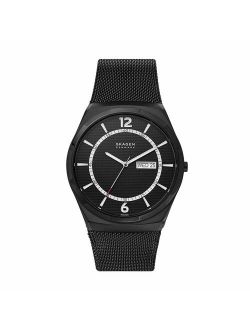 Men's Melbye Watch with Black Titanium Case and Stainless Steel Mesh