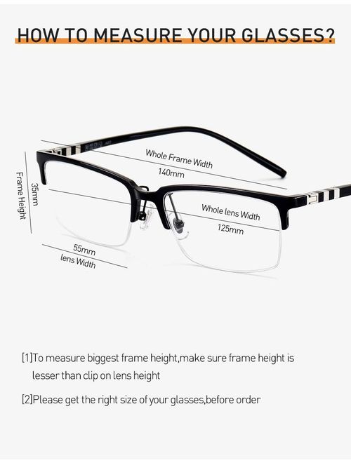 Polarized Clip On Sunglasses Over Prescription Glasses for Men Women Shades for Glasses