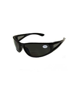 Sports Wrap Nearly Invisible Line Bifocal Sunglass Readers