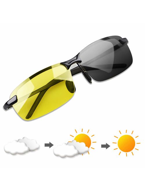 Polarized Photochromic Outdoor Sports Driving Sunglasses for Men Women AntiGlareEyewear Ultra-Light Sun Glasses