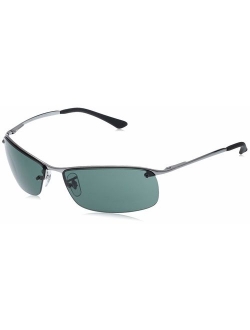 Men's Rb3183 Metal Rectangular Sunglasses