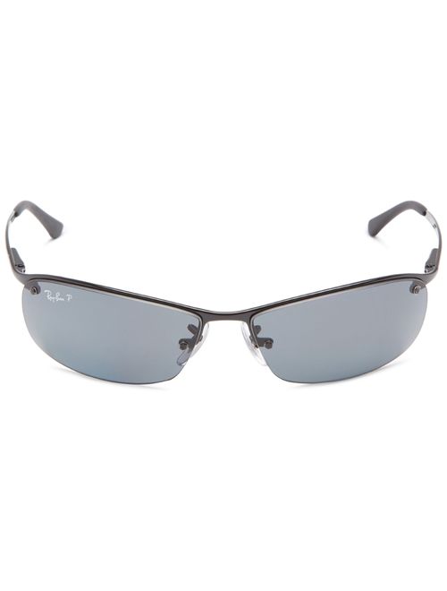 Ray-Ban Men's Rb3183 Metal Rectangular Sunglasses