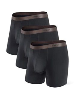 Men's 3 Pack Basic Bamboo Rayon Soft Breathable Pouch Underwear Boxer Briefs