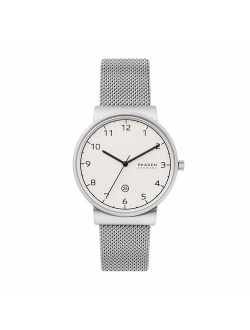 Men's Ancher Stainless Steel and Mesh Quartz Watch