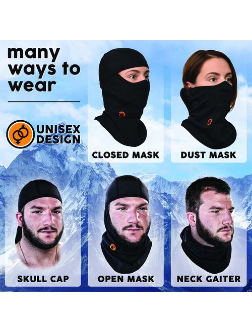 GearTOP Balaclava Best Full Face Mask | Premium Ski Mask and Neck Warmer for Motorcycle and Cycling
