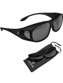 Over Glasses Sunglasses for Men & for Women, UV Protection Fit Over Polarized Wrap Arounds
