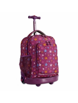 J World New York Sunny Rolling Backpack for School & Travel, 17 inch