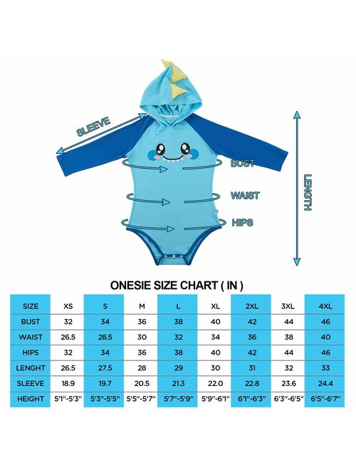 Littleforbig Adult Baby Diaper Lover (ABDL) Button Crotch Adult Baby Onesie Bodysuit - Dino Spiked Hoodie