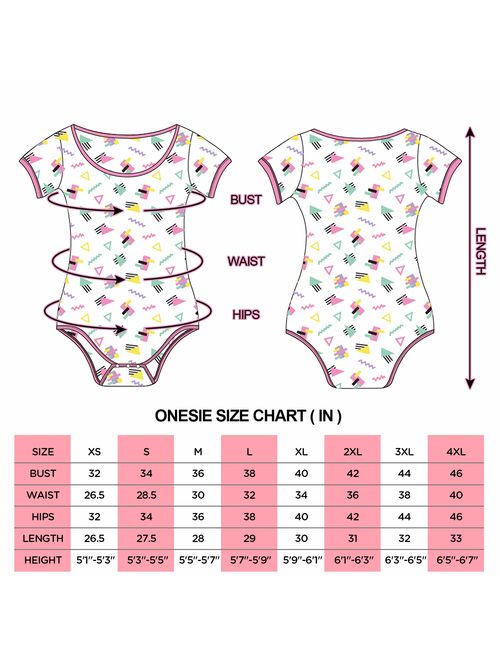 Littleforbig Adult Baby Diaper Lover ABDL Button Crotch Romper Onesie - 80's Theme