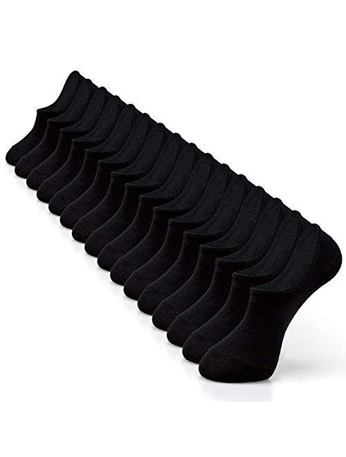 IDEGG No Show Socks Low Cut Cotton Casual Anti-slid Athletic Socks with Non Slip Grip for Men and Women