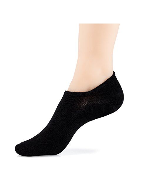 IDEGG No Show Socks Low Cut Cotton Casual Anti-slid Athletic Socks with Non Slip Grip for Men and Women