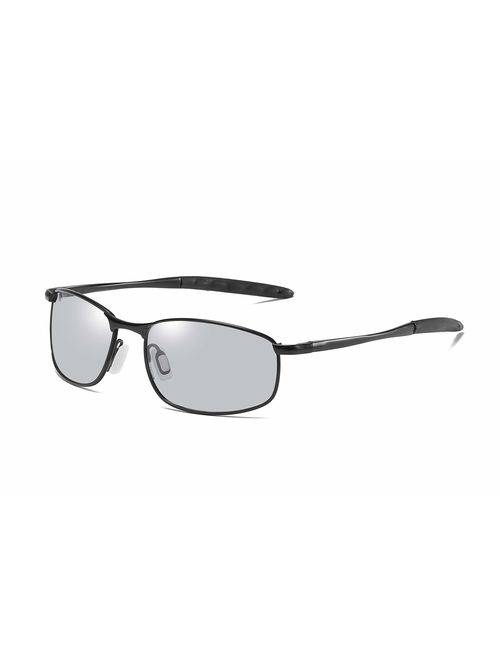 FEISEDY Classic Polarized Photochromic Sunglasses Driving Photosensitive Glasses B2444