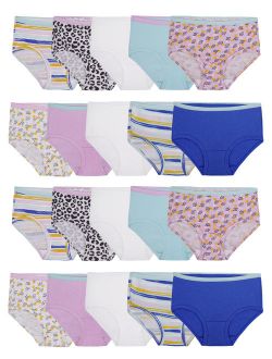 Girls' Underwear Assorted Cotton Brief Panty, 20 Pack (Little Girls & Big Girls)
