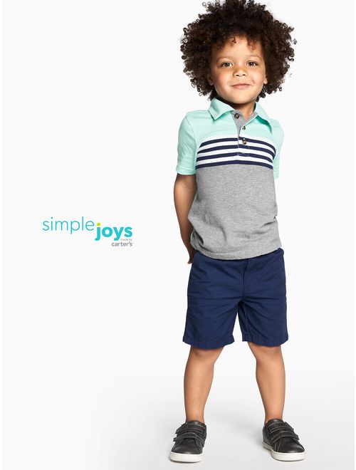Simple Joys by Carter's Toddler Boys' 2-Pack Flat Front Shorts