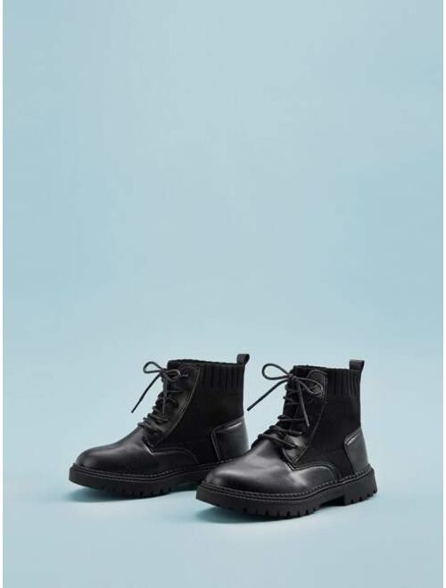 Girls Lace-up Front Combat Boots