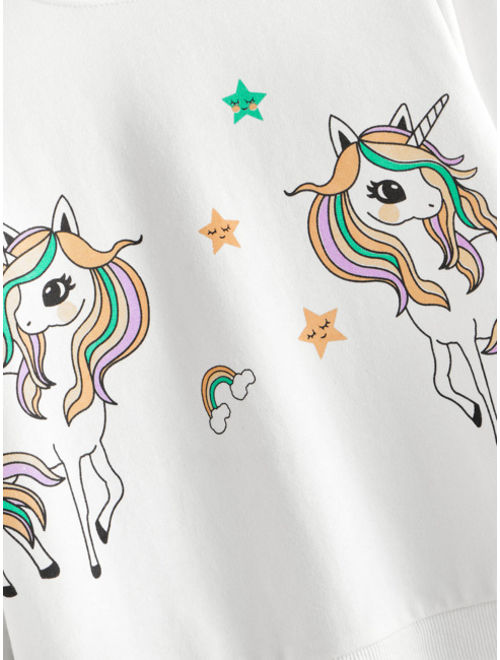 Toddler Girls Unicorn Graphic Sweatshirt