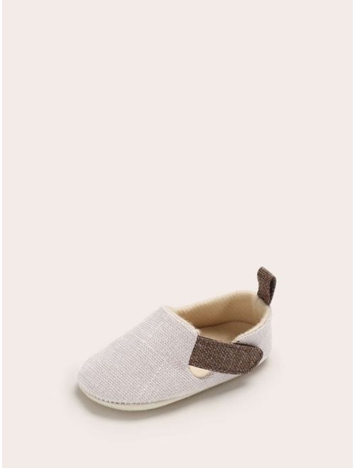 Baby Two Tone Velcro Strap Flats