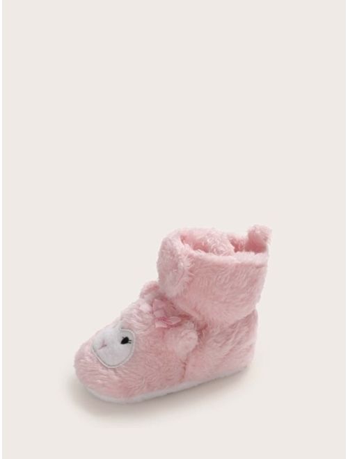 Baby Girl Sheep Shaped Velcro Strap Boots