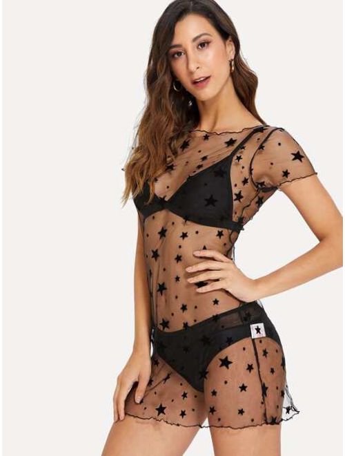Shein Star Mesh Dress Without Lingerie