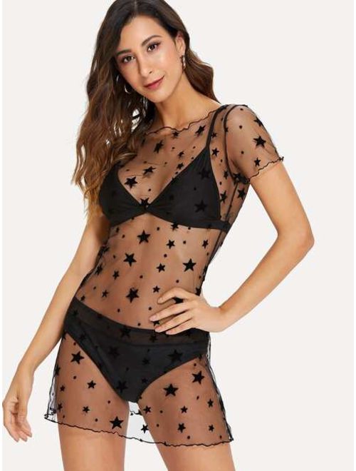 Shein Star Mesh Dress Without Lingerie