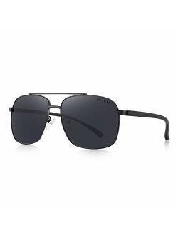 OLIEYE Men HD Polarized Driving Sunglasses for Men-Classic Square Sunglasses