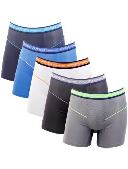 FITEXTREME Mens Breathable Performance Stretch Boxer Briefs 3 to 5 Pack