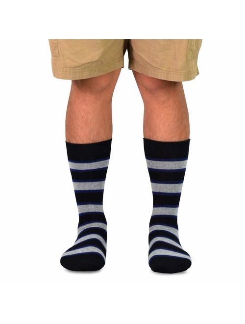 TeeHee Men's Fun and Fashion Cotton Crew Socks 10-Pack