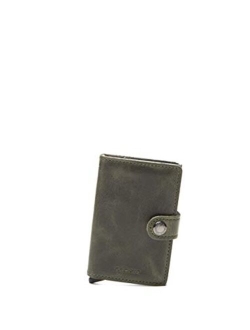 Secrid Men Mini Wallet Genuine Leather Vintage black RFID Safe Card Case max 12 cards