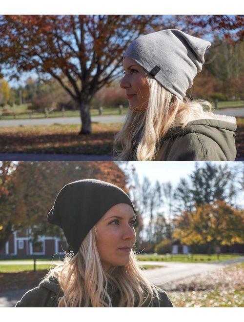 Warm Slouchy Beanie Hat - Deliciously Soft Daily Beanie in Fine Knit