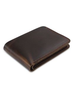 Secret Felicity Men's Genuine Leather Bifold Wallet,Entirely Handmade (SF1001)
