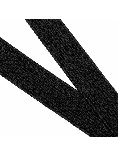 Braided Stretch Elastic Belt Pin Oval Satin Nickel Buckle Leather Loop End Tip Men/Women/Junior (7 Sizes 12 Colors