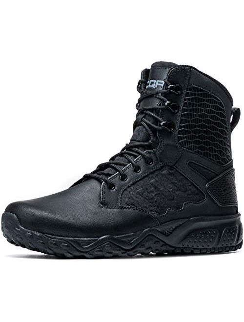 CQR Men's Military Tactical Boots, Lightweight 6 Inches Combat Boots,  Durable EDC Outdoor Work Boots