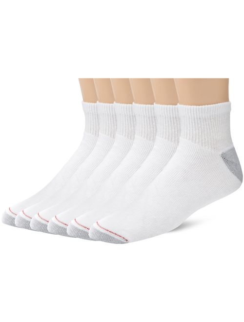 Hanes Ultimate Men's 6-Pack Big and Tall Ankle Socks, White, 6-Pack