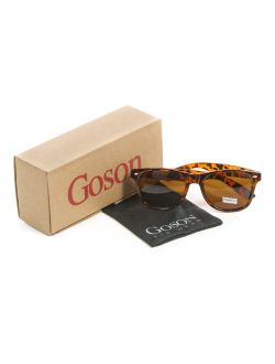 Goson Classic Style Polarized Sunglasses for Men and Women, UV400 Polarized Lens, Hand Polished Frame