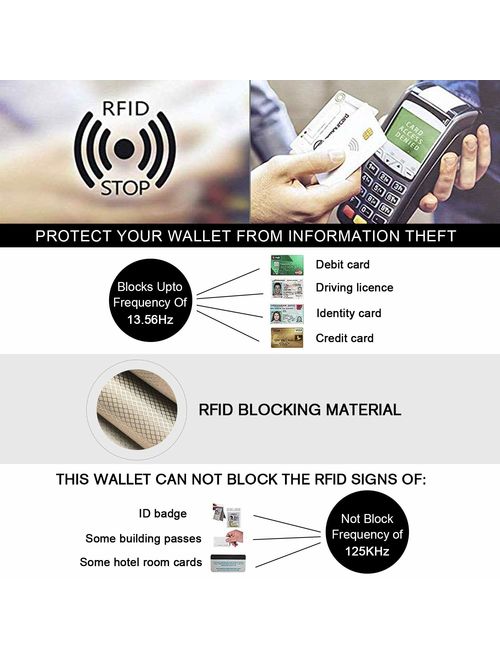 Slim Minimalist Men's Bifold Front Pocket Wallet with Money Clip&Effective RFID Blocking