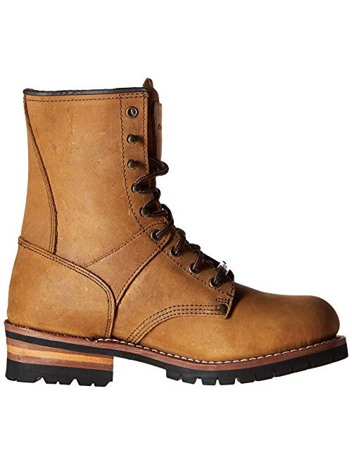 Ad Tec Men's 9" Super Logger Steel Toe Leather Work Boots | Oil Resistant Lug Sole