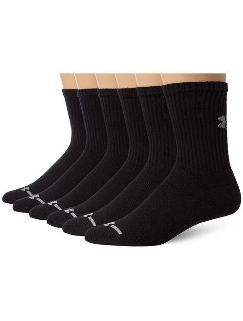 Under Armour Men's Charged Cotton Crew Socks (6 Pack)