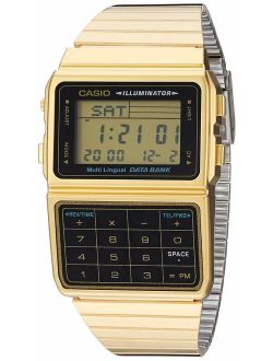#DBC611G-1D Men's Gold Tone 25 Memory Calculator Databank Watch